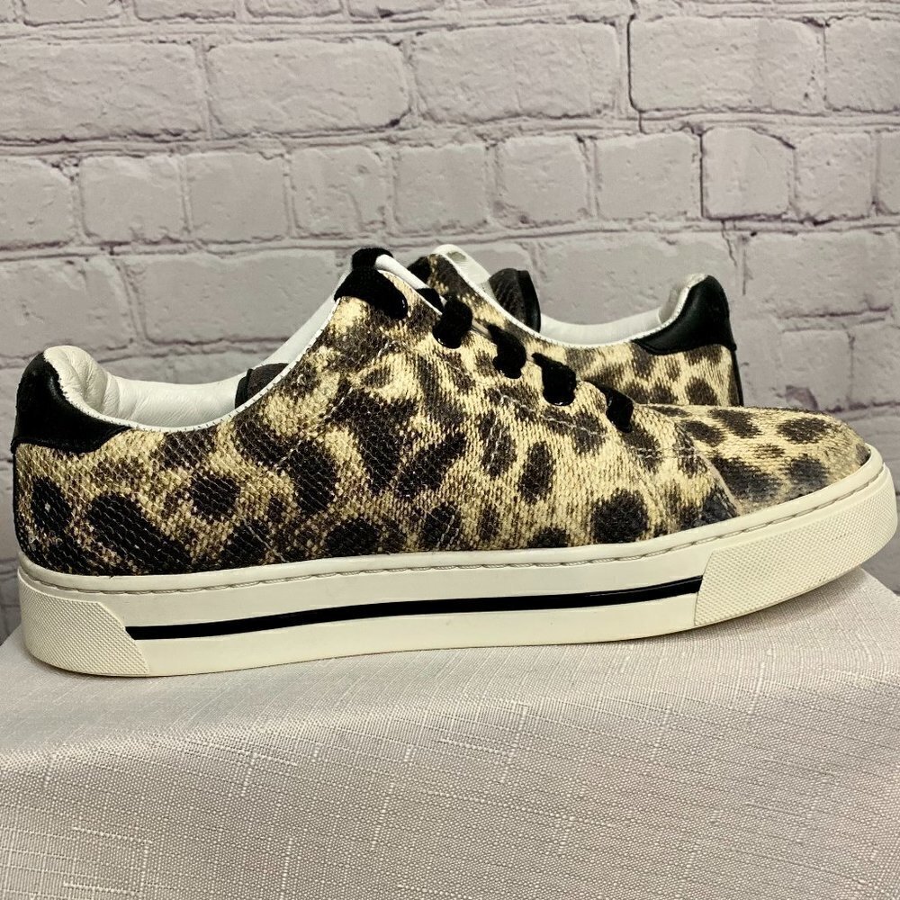 MARC By Marc Jacobs Animal-Print Leather Sneakers Size 7 - Picture 8 of 16